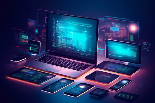 Multiple devices collecting data.
